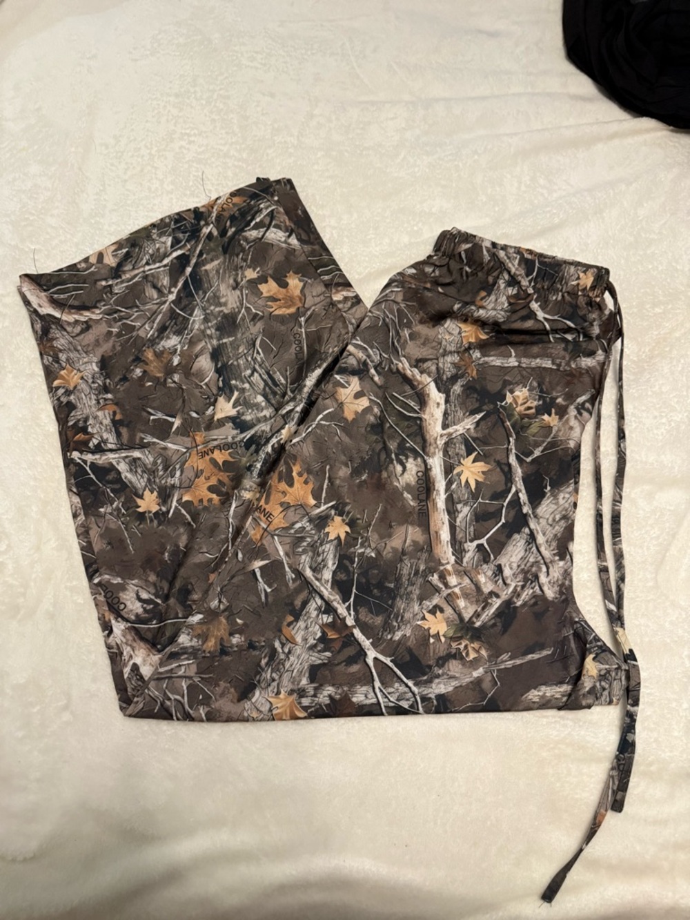 SHEIN Brown & Tan Camo Drawstring Lounge Pants